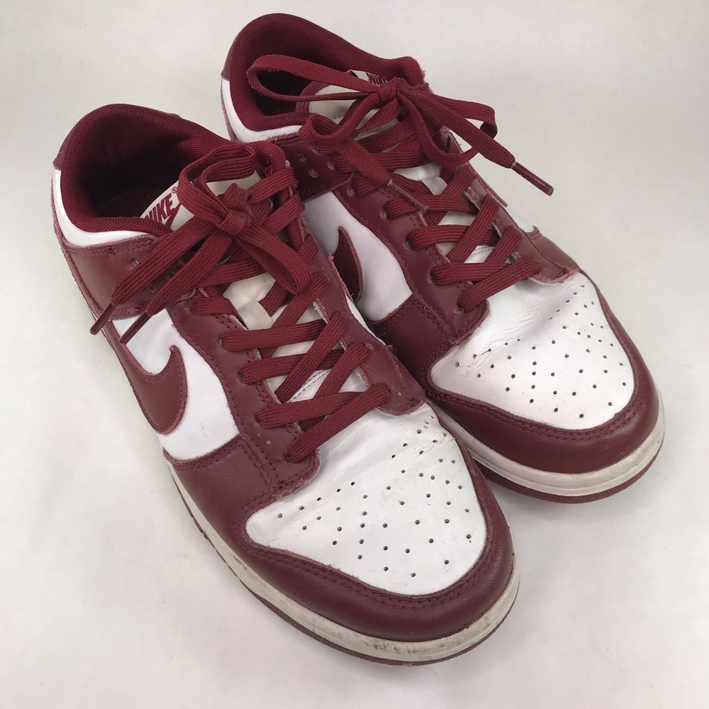 Nike Men’s Size 10 Dunk Low Retro Team Red DD1391-601 White Maroon Burgundy